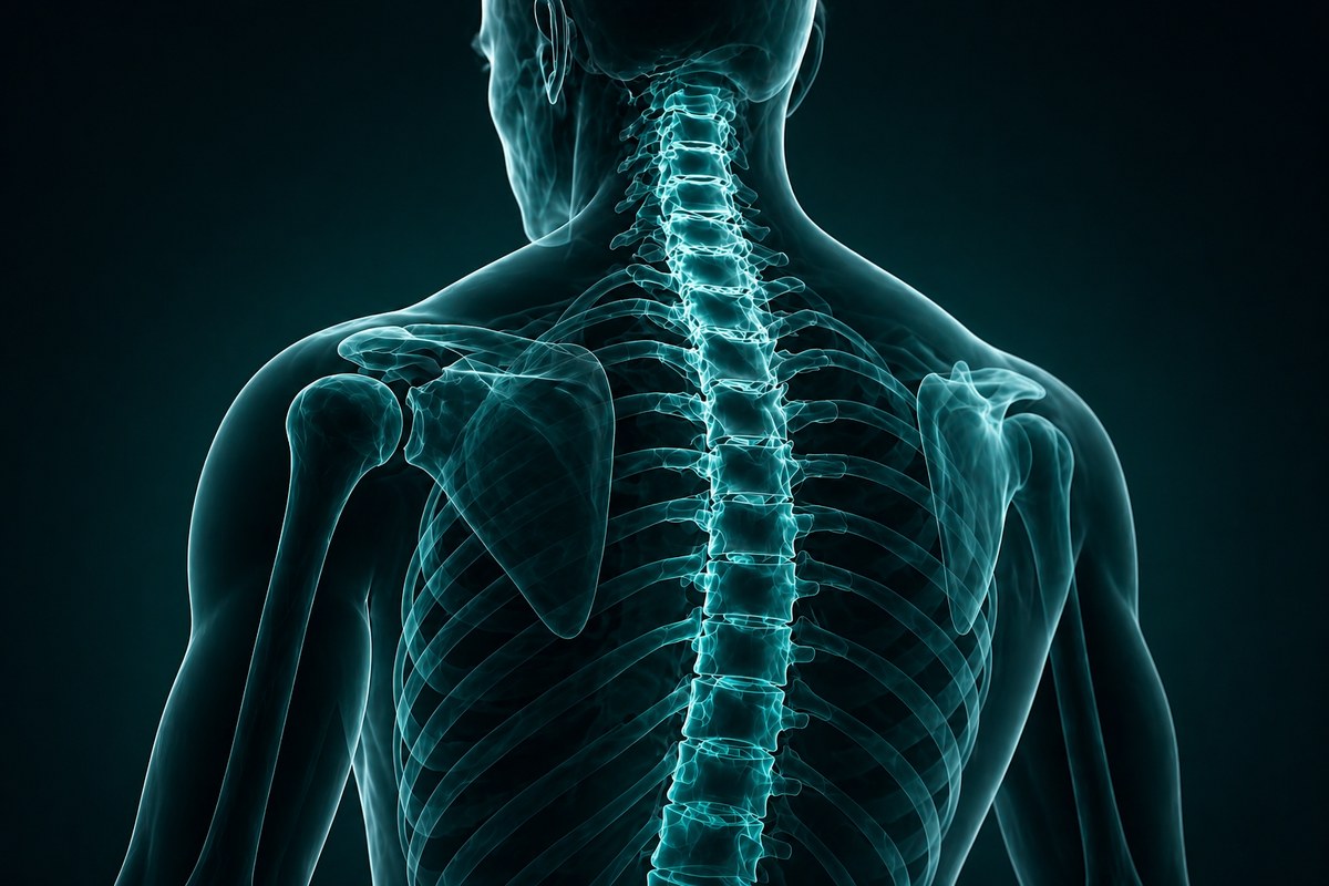 Anatomical spine illustration for Dallas chiropractic care